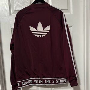 Adidas Maroon Track Jacket Woman’s XL